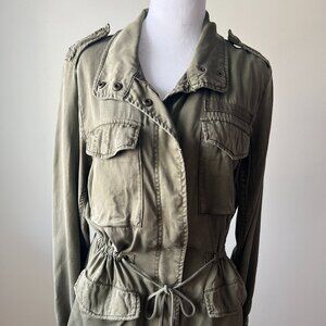 🫒Buffalo David Bitton Military Anorak Jacket - Army Green Utility Sz M!!